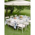 thumbnail image 3 of Outdoor Tablecloth with Umbrella Hole and Zipper, Blue Grey Pumpkins Fall Rectangle Table Cloth 52x70 Inch Waterproof Tablecloth, Thanksgiving Botanical Picnic Table Cover for Patio Camping, 3 of 7