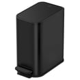 thumbnail image 1 of Cubo de basura Cesun negro de 5 litros con tapa metálica delgada, 1 of 8