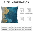 thumbnail image 5 of Acheng Gold and Blue Abstract Art Plush Pillowcase 1 Piece White, 5 of 5