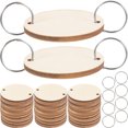 thumbnail image 5 of KONTONTY Khaki Round Wooden Slices 50Pcs for DIY Birthday Plaque Board Home Decoration, 5 of 5