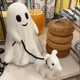 thumbnail image 2 of Estatua de Perro Que Camina Fantasma, Figura de Halloween de Perro Fantasma Espeluznante, Estatuas de Perro Fantasma de Halloween, Fantasma Que Camina con Su Perro Fantasma A, 2 of 5