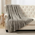thumbnail image 4 of Home Soft Things Solid Light Faux Fur Throw - Light Brown - 50" x 60", 4 of 10