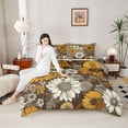 thumbnail image 4 of Castle Fairy Chic Floral Sunflower Full Size Comforter Sets,Vintage Flowers Bedding Sets, 4 of 8