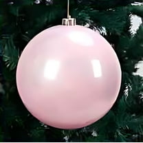 Christmas Ornament Balls Glitter Hanging Decorations Shatterproof Plastic Baubles for Tree Home Holiday Decor(Pink)
