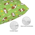 thumbnail image 3 of Goofa Guinea Pigs Print Plush Throw Pillow Case, Soft Velvet with Hidden Zipper, Decorative Cushion Cover for Sofa, Bed, Car, and Home Décor-16"x24", 3 of 6
