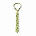 thumbnail image 3 of Floral Necktie, Yellow Cloves with Branches, Dress Tie, 3.7", Mustard Green and Tan, by Ambesonne, 3 of 3