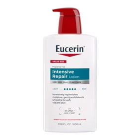 Eucerin Intensive Repair Body Lotion for Dry, Flaky Skin, 33.8 fl oz Pump Bottle
