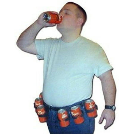 Six Pack Adjustable Beer Soda Pop Cans Bottles Costume Belt