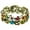 Antique Gold - Multi, variant on Vintage Flower Bracelet Bangle Crystal Beads Hand-Painted Antique Gold - Multi