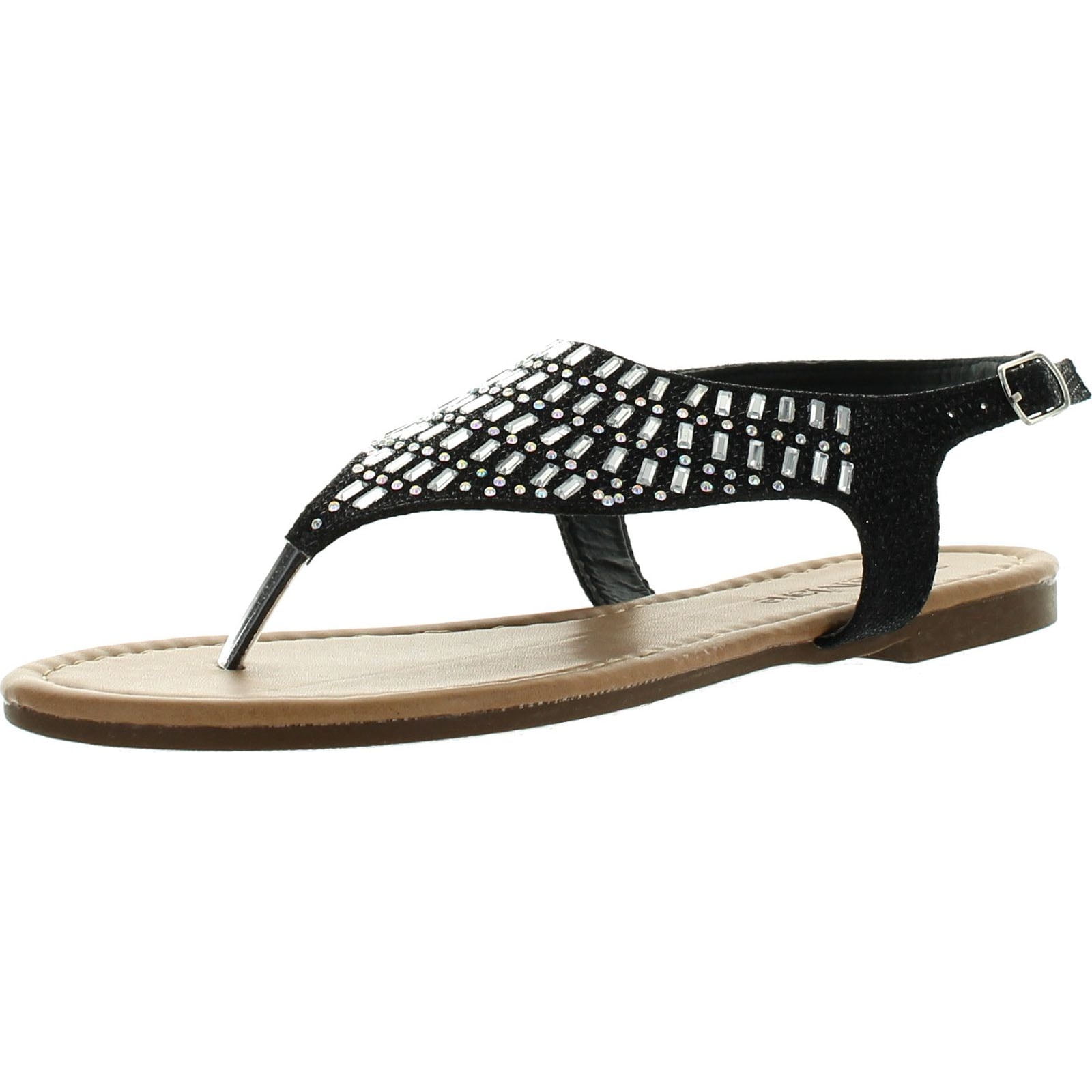 rhinestone thong sandals