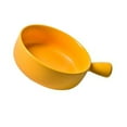 thumbnail image 4 of Round Ceramics Baking Plate Practical Household Handle Baking Tray Fruit Salad Plate for Home Kitchen Bakery (Yellow), 4 of 8