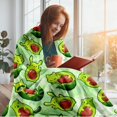 thumbnail image 3 of Avocado Blanket, Kawaii Avocado Cute Animals Gifts for Women Adult Throw Blanket Bedding Room Decor Flannel Blanket Soft Plush Warm Fleece Blankets&Throws for Couch Living Room 60"x50", 3 of 6