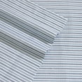 thumbnail image 3 of Eddie Bauer Ticking Stripe Navy Cotton Percale Full Sheet Set, 3 of 8
