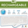 thumbnail image 2 of Elink KBR630 - Ensemble Clavier et Souris Sans Fil, Rechargeable, 2.4GHz, Blanc, 2 of 2