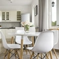 thumbnail image 5 of COSTWAY Set of 4 Mid Century Modern Style Dining Side Chair Wood Leg, 5 of 9