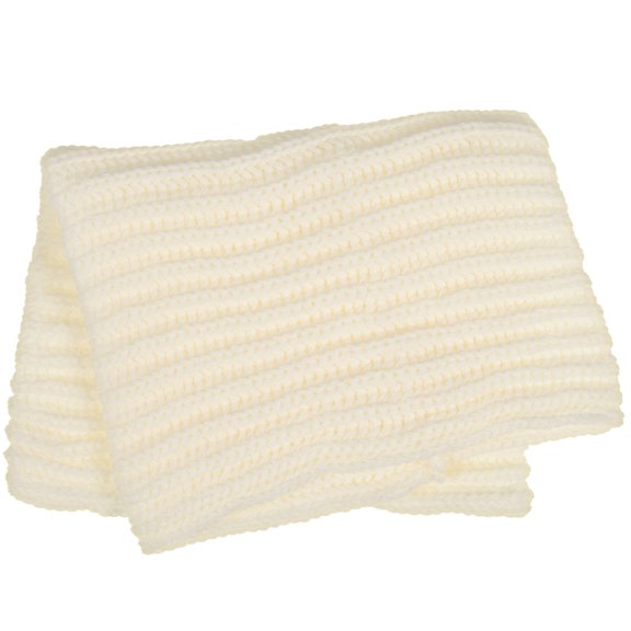 Raindrops Knitted Beige Scarf for Winter Use Thick and Comfortable Woven Neck Scarf