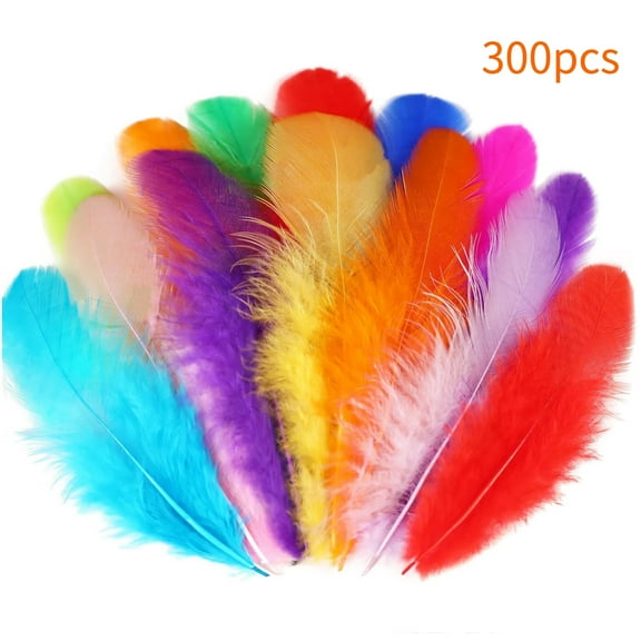 RYLZX 300pcs 3-5inch - Colorful Craft Rooster Feathers Colored Feathers Bulk for Kindergarten DIY Crafts Wedding Home Party Decoration Dream Catcher Supplies
