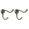thumbnail image 7 of 2pcs Dual Metal Robe Hooks Coat Bag Clothes Wall Hooks DIY Closets Hangers w Screws Home Storage Holder, Bronze Tone, 7 of 7