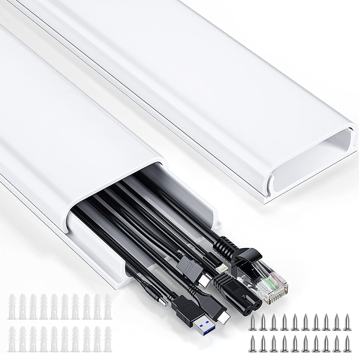 Wire Cover, Delamu 62.8" Cable Channel Covers Wire Concealer Cable