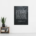 thumbnail image 2 of 1 Corinthians 6:19 Your Body is a Temple of the Holy Spirit Christian Bible Verse Quote Scripture Typography Extra Large XL Wall Art Poster Print, 2 of 3