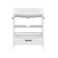thumbnail image 3 of Emma + Oliver 30 Inch Bathroom Vanity, Single Sink Cabinet with 2 Soft Close Doors, Shelf, and Bottom Drawer, Carrara Marble Finish Countertop, White/Black, 3 of 9