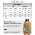 thumbnail image 3 of Smilooen pajamas set for woman short sleeve for woman 2 piece V Neck Summer lounge set Sleepwear,S-2XL, 3 of 7
