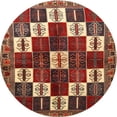 thumbnail image 1 of Ahgly Company Machine Washable Indoor Round Traditional Tomato Red Area Rugs, 3' Round, 1 of 7