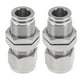 thumbnail image 1 of Conectores de aire de empuje únicos Bargains 3/8" Conector rápido de línea de aire por compresión acero inoxidable 304 2 piezas tono plateado, 1 of 7