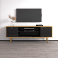 thumbnail image 4 of Goldie Floating TV Stand for TVs up to 75", Modern High Gloss 65" Entertainment Center, Wall Mounted TV Media Console with Storage Cabinets, 4 of 7