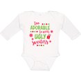 thumbnail image 3 of Inktastic Too Adorable to Wear Ugly Sweaters Boys or Girls Long Sleeve Baby Bodysuit, 3 of 5