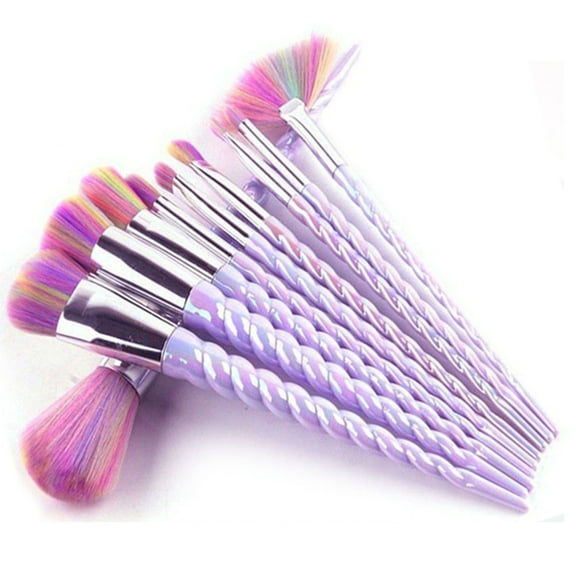 Professional Makeup Brush Set with Unicorn Design-10 Pieces