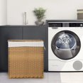 thumbnail image 6 of YRLLENSDAN Handwoven Laundry Hamper, Laundry Basket 90L/110L Foldable Rattan Laundry Hamper with Lid, Handles, 2 Removable Liner Bags & 6 Laundry Bags, 6 of 7