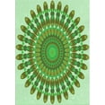 thumbnail image 1 of Ahgly Company Machine Washable Indoor Rectangle Transitional Dark Lime Green Area Rugs, 8' x 10', 1 of 1