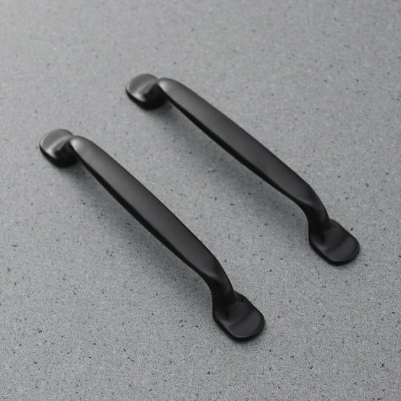 GOOHOCHY 2 PCS Door Knobs Solid Two Holes Cabinet Handle Drawer Pulls for Home Kitchen (Black)