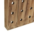 thumbnail image 5 of DecMode 21" x 57" Brown Wood Tall 40 Hole Wall Wine Rack, 1-Piece, 5 of 14