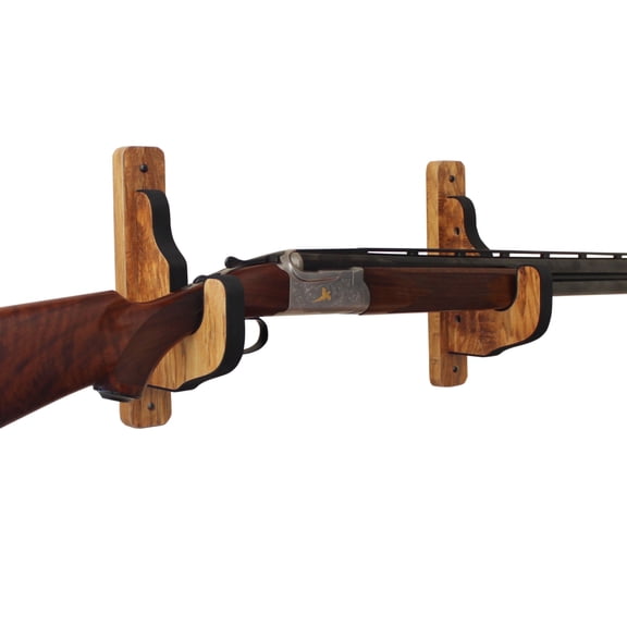 Rush Creek Creations Wall Mount Gun Display Rack Hooks, American Cherry Finish