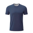 thumbnail image 3 of ibiyuan Athletic Shirts for Men Holiday Short Sleeve Sports Workout T-Shirt, Quick-Dry Textured Tees Uv Protection Wicking Tops Breathable Cool Workout Shirts, 3 of 3