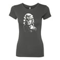 thumbnail image 2 of Manilyn Monroe Skull Face and Body Tattoo | Womens Pop Culture Slim Fit Junior Tee, Dark Grey, X-Large, 2 of 4