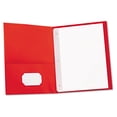 thumbnail image 2 of Two-Pocket Portfolios With Tang Fasteners, 0.5" Capacity, 11 X 8.5, Red, 25/box | Bundle of 5 Boxes, 2 of 2