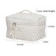 thumbnail image 5 of Bolsa de cosméticos bonita coreana, organizador de viaje con cremallera portátil, de mano acolchado (beige) Likrtyny Para Estrenar, 5 of 9