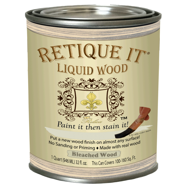 Retique It Liquid Wood Bleached Wood Quart (32oz) Paint It Then