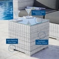 thumbnail image 2 of Modway Convene Outdoor Patio Furniture Side Table in Light Gray, 2 of 8