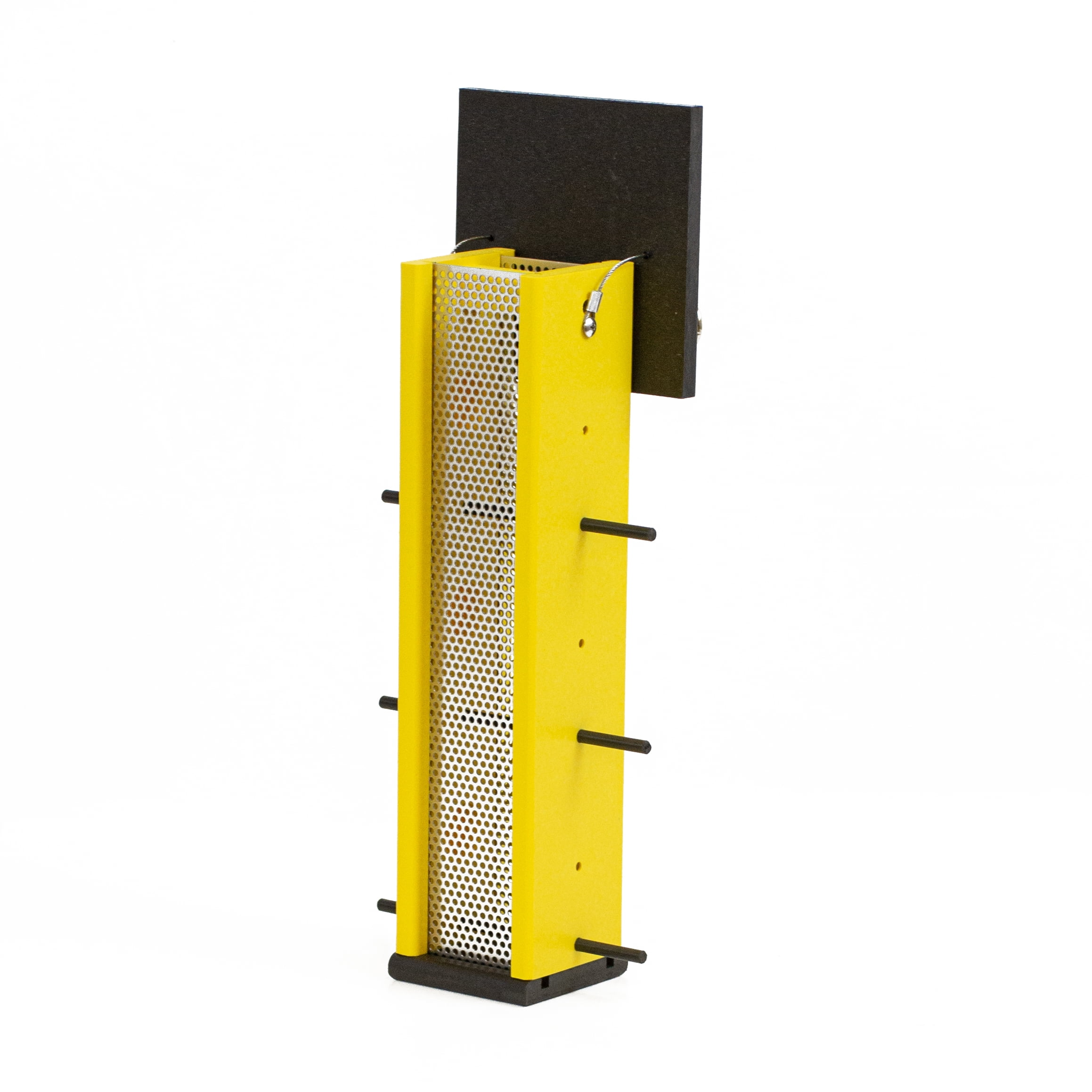 Outdoor Leisure Products Model GM6-1BKY Finch Bird Feeder Made with High Density Poly Resin Finished in Yellow and Black