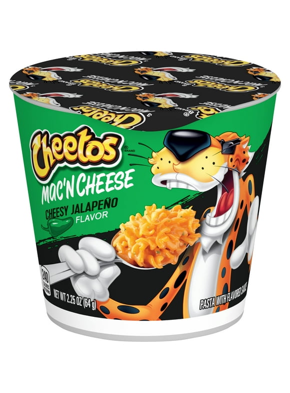 Cheetos Mac 'N Cheese, Cheesy Jalapeno Flavor, Mac and Cheese, Macaroni and Cheese, 2.25 oz Cup