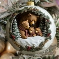 thumbnail image 3 of DAMAI Bear Family Christmas Ornament - Adorable Hanging Decor, Black Bear Family of 3 Ornaments for Christmas Tree, Mantel & Home Indoor Holiday Displays, 3 of 7