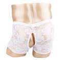 thumbnail image 5 of IEFiEL-bóxer de lencería Sexy para hombre, calzoncillos transparentes de encaje transparente con trasero abierto, bragas Gay con bolsa abierta, ropa interior Sissy, 5 of 5
