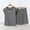 Dark Gray plus size 2 piece shorts set a1, variant on Cagogo Women's Plus Size 2 Piece Shorts Set Striped Casual Summer Outfits Round Neck Short Sleeve Tshirt Elastic Waisted Lounge Sets Beach Vacation Travel Clothes, White S