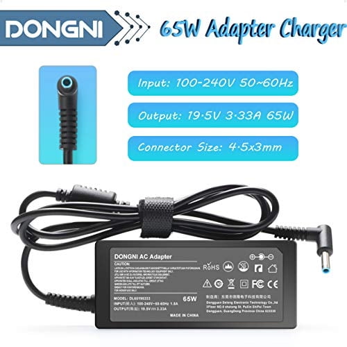 65W 19.5V 3.33A Adaptador de CA para HP Pavilion x360 11 13 15, Zbook