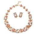 thumbnail image 2 of Jiaroswwei 2Pcs Women Fashion Faux Pearl Rhinestone Inlaid Necklace Earrings Jewelry Set, 2 of 8