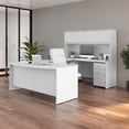 thumbnail image 4 of Studio C 72W U Desk with Hutch and File Cabinets in White - Engineered Wood, 4 of 6